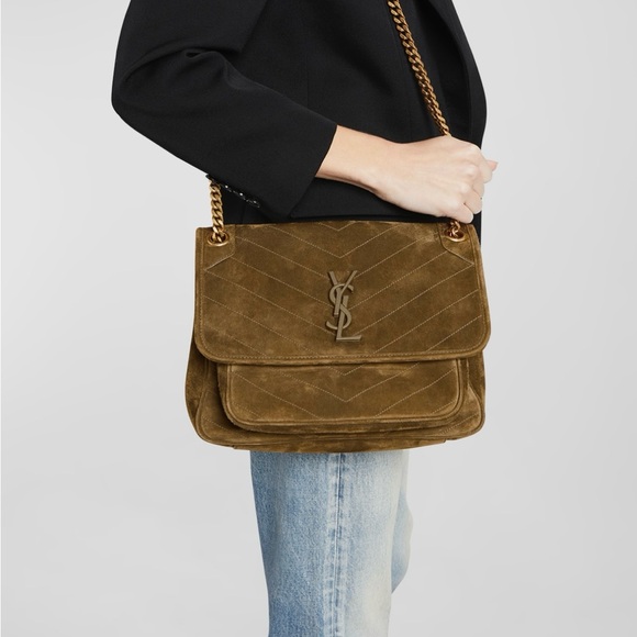 Saint Laurent Suede Niki Bag - Picture 12 of 14